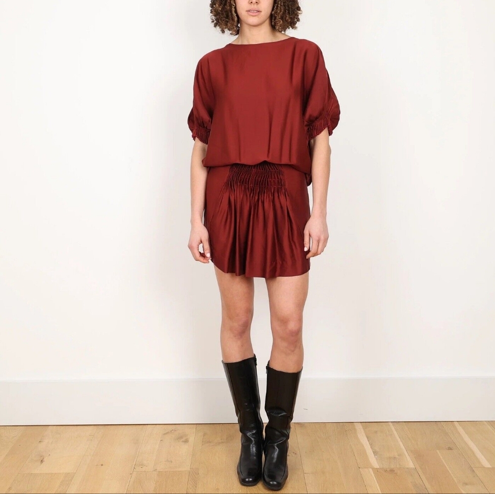 Diane Von Furstenberg Silk Rust Burnt Orange Red Dress